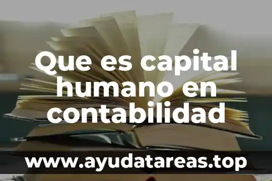 Que es capital humano en contabilidad