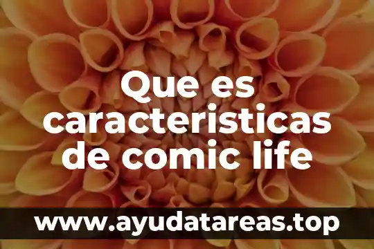 Que es caracteristicas de comic life