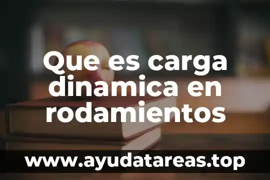 Que es carga dinamica en rodamientos