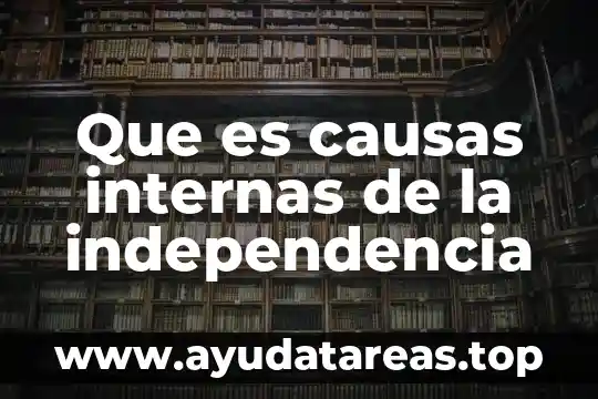 Que es causas internas de la independencia