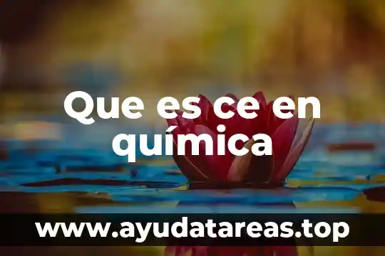 Qué es número CE 3 Que es ce en química