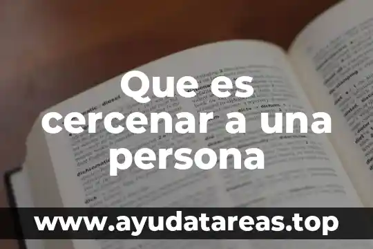 Que es un sobrenombre persona 3 Que es cercenar a una persona