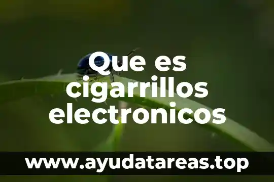 Que es cigarrillos electronicos