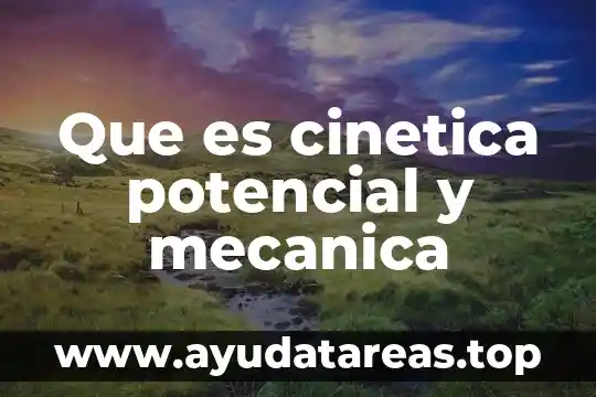 Que es cinetica potencial y mecanica
