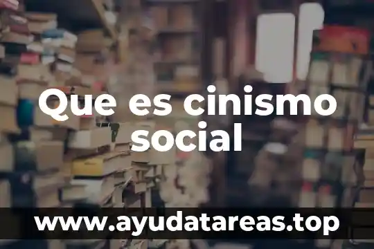 Que es cinismo social