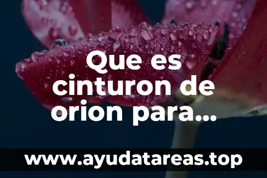 Que es medir significado para niños 5 Que es cinturon de orion para niños