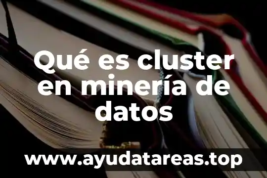Que es un argumento de datos 3 Qué es cluster en minería de datos