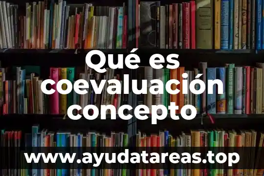 Qué es coevaluación concepto