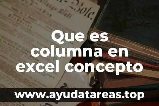 Que es doble columna en educacion fisica 4 Que es columna en excel concepto