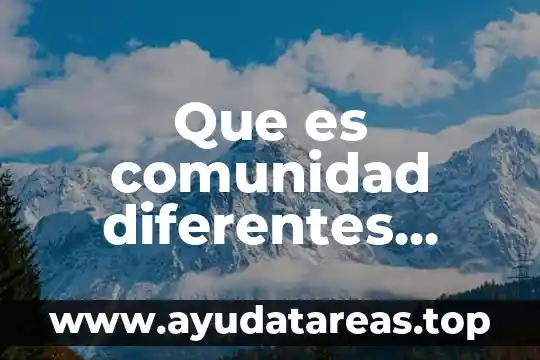 Que es inclusion social en una comunidad 6 Que es comunidad diferentes tipos y las caracteristicas