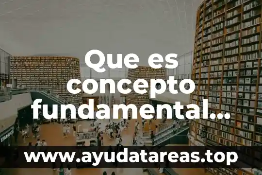 Que es concepto fundamental en el derecho