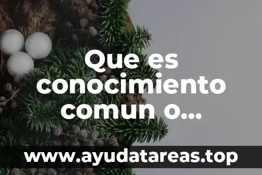 Qué es el sentido común en psicología 3 Que es conocimiento comun o empirico