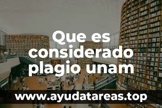 Que es considerado plagio unam