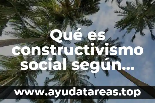 Qué es constructivismo social según Vigotsky