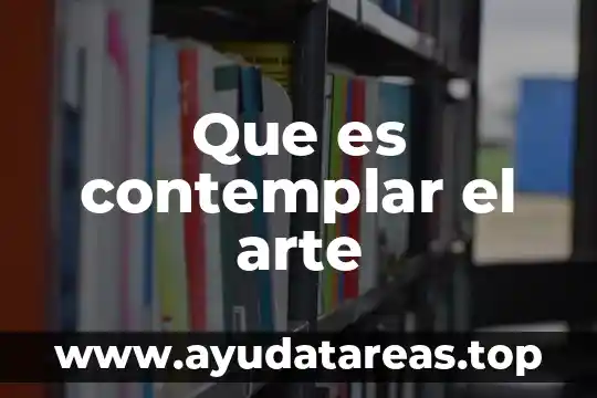 Que es la representación en el arte 7 Que es contemplar el arte