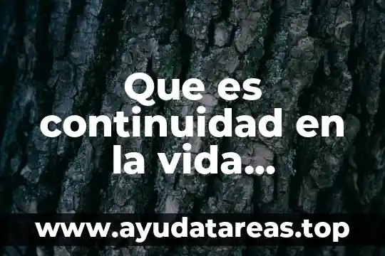 Que es la quimica en la vida cotidiana 5 Que es continuidad en la vida cotidiana matematica