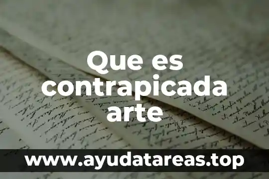 Para la filosofía que es el arte 6 Que es contrapicada arte
