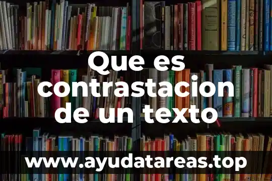 Que es un texto imperativo 5 Que es contrastacion de un texto