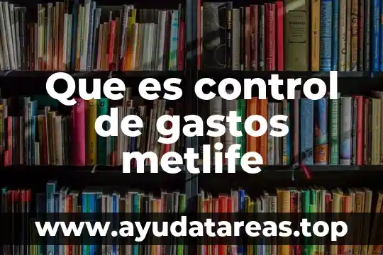 Que es control de gastos metlife