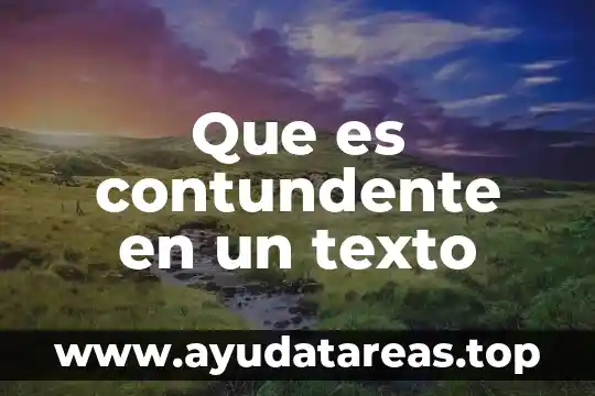 Que es contundente en un texto