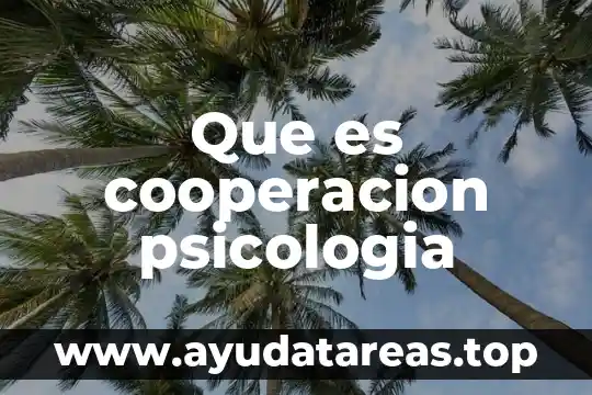 Que es la desarticulacion social en psicología 6 Que es cooperacion psicologia