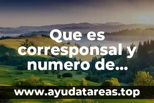Qué es un número del money order 5 Que es corresponsal y numero de cuenta