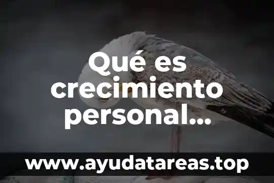 Departamento de personal que es 4 Qué es crecimiento personal definición