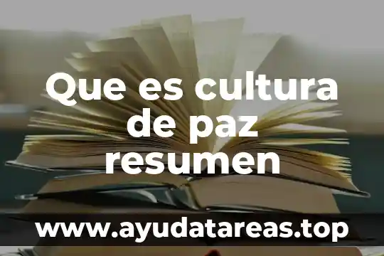 Que es la cultura dominguez catarina udlap 8 Que es cultura de paz resumen