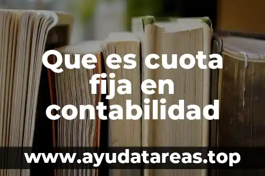 Que es implementación en contabilidad 8 Que es cuota fija en contabilidad