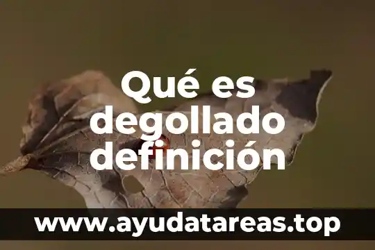 Que es marciano definicion 5 Qué es degollado definición