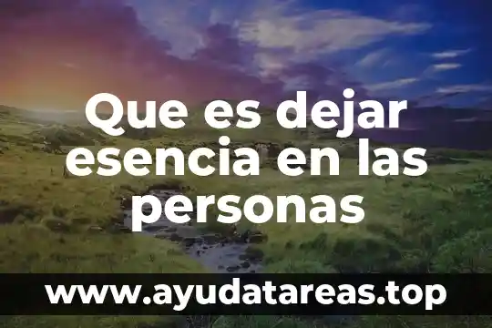 Que es imputabilidad de trata de personas 4 Que es dejar esencia en las personas