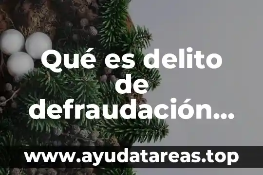 Qué es delito de defraudación fiscal