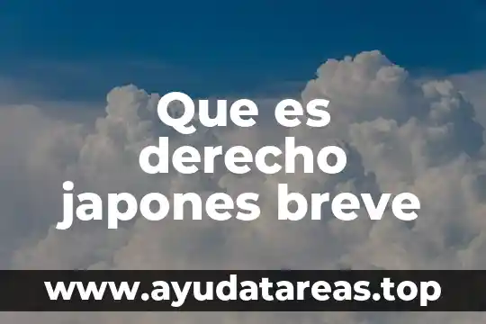 Que es arte algo breve 3 Que es derecho japones breve