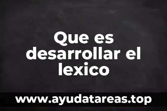 Que es aplicaciones para desarrollar demos 3 Que es desarrollar el lexico