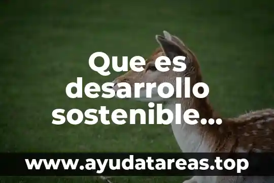 Que es el desarrollo sostenible en las empresas 7 Que es desarrollo sostenible segun autores