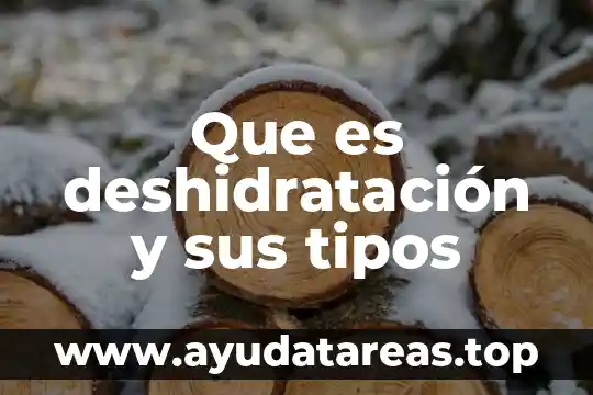 Que es un espira tipos 6 Que es deshidratación y sus tipos