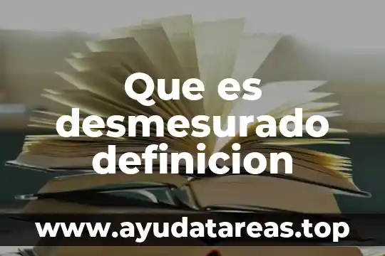 Que es desmesurado definicion