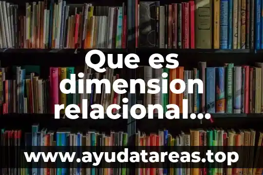 Que es dimension relacional spain