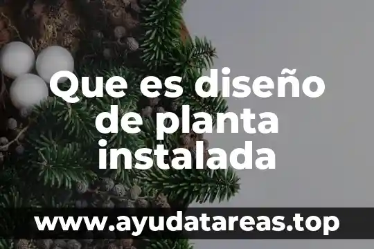 Que es una planta en conjunto 7 Que es diseño de planta instalada