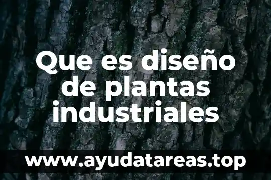 Que es diseño de plantas industriales