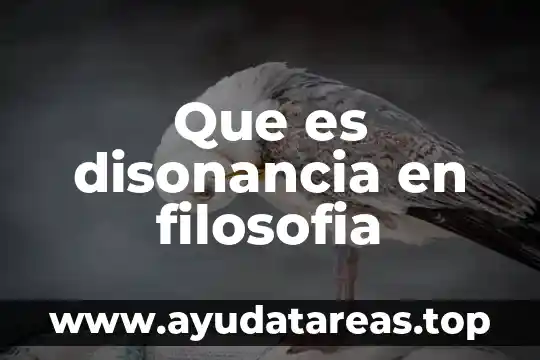 Que es disonancia en filosofia