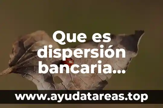 Que es un concepto en una transferencia bancaria 5 Que es dispersión bancaria licenciatura en derecho