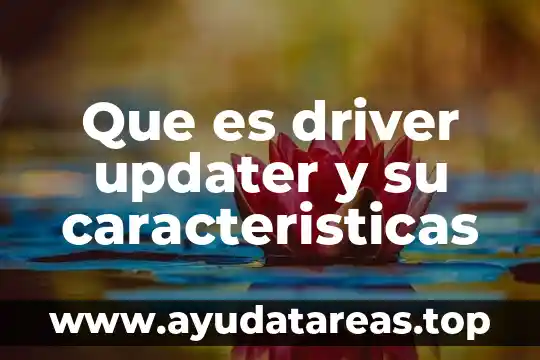 Que es un manual e general y caracteristicas 4 Que es driver updater y su caracteristicas