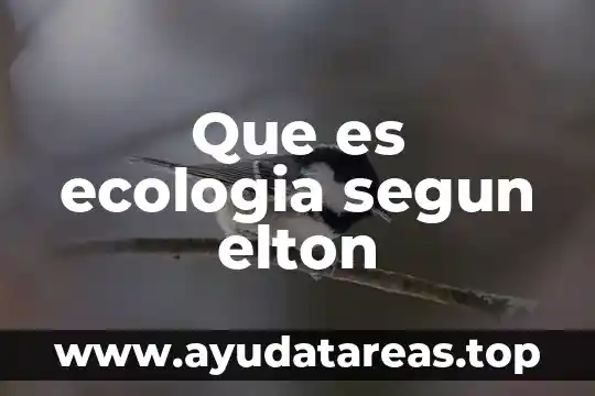 Que es el agua negra ecologia 4 Que es ecologia segun elton