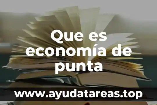 Que es una punta para cautin 7 Que es economía de punta