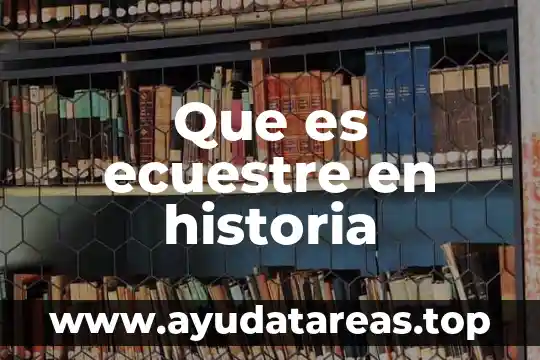 Que es algido en historia 8 Que es ecuestre en historia