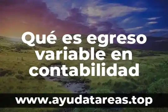 Que es una variable en una tesis ejemplos 5 Qué es egreso variable en contabilidad
