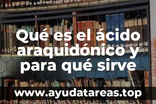 Qué es el ácido araquidónico y para qué sirve