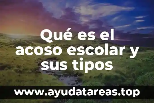 Qué es el acoso en el transporte público definición 3 Qué es el acoso escolar y sus tipos