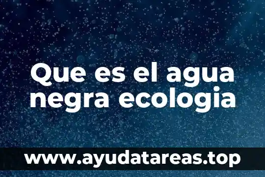 Que es la energia mecanica ecologia 6 Que es el agua negra ecologia